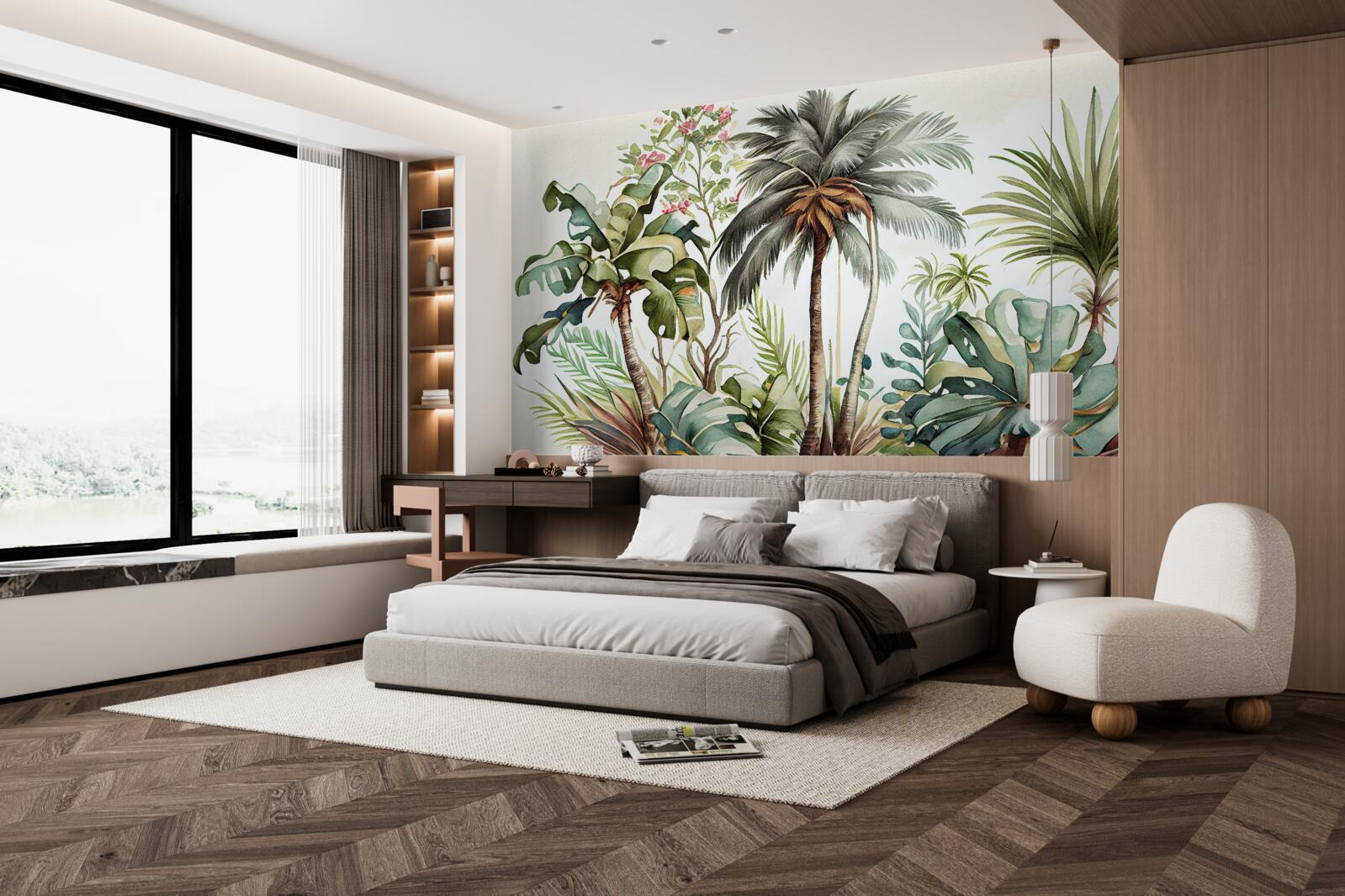 Fototapeta tropické rastliny vrátane paliem