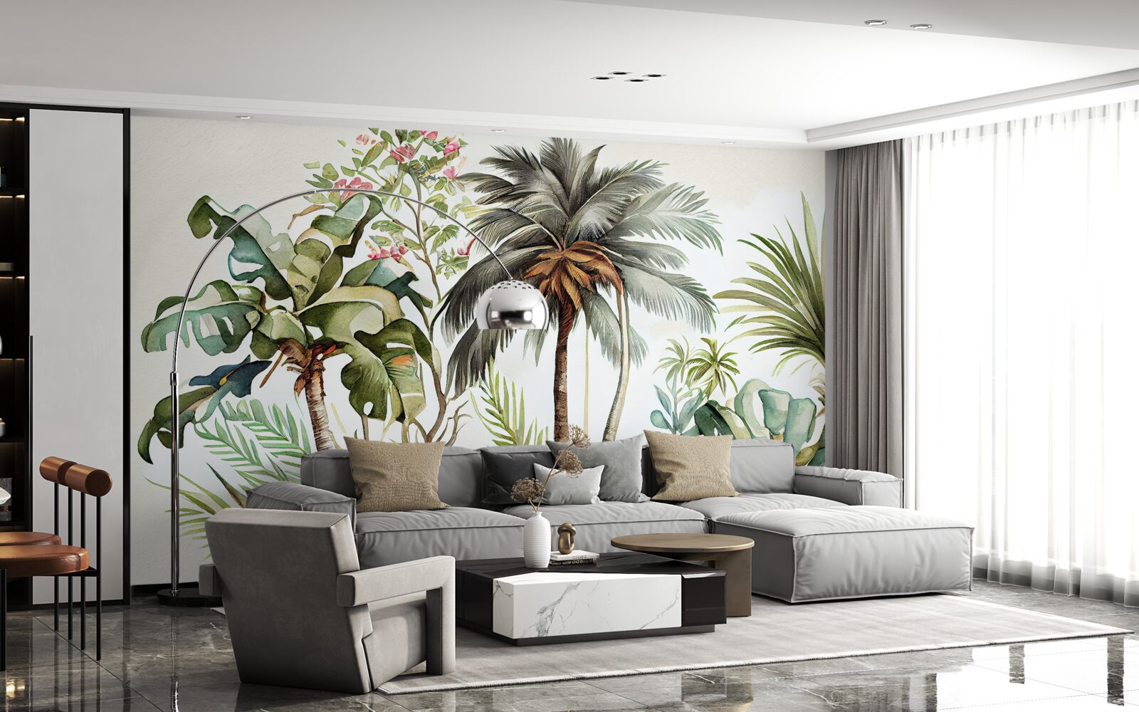 Fototapeta tropické rastliny vrátane paliem