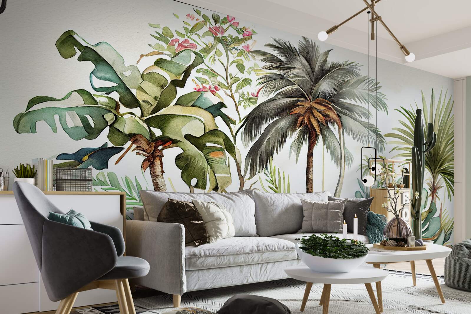 Fototapeta tropické rastliny vrátane paliem