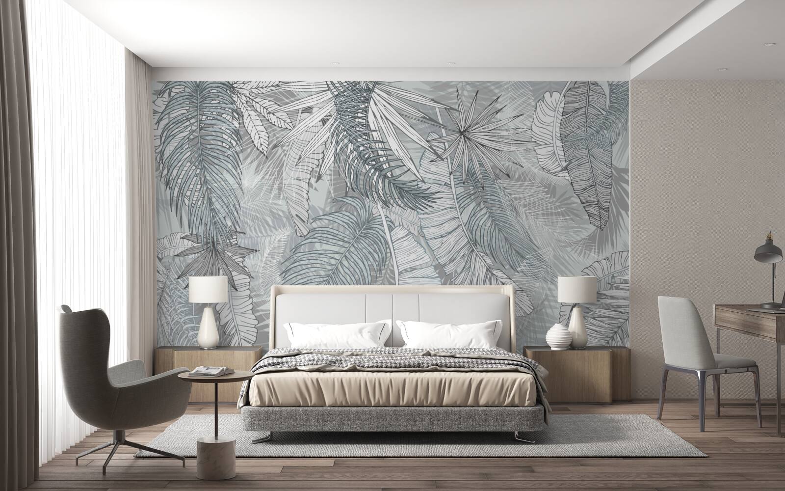 Fototapeta listy tropickej vegetácie