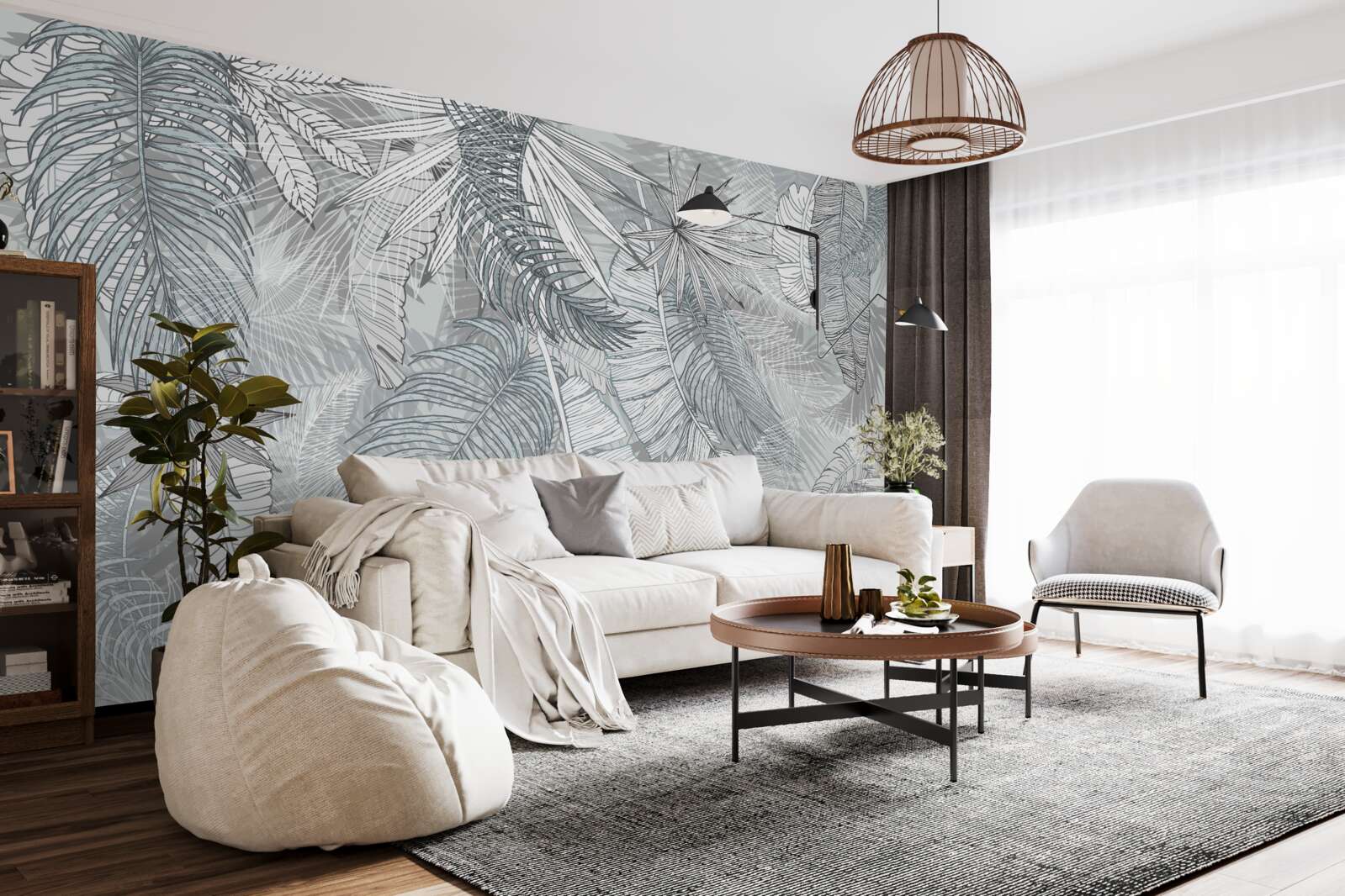 Fototapeta listy tropickej vegetácie