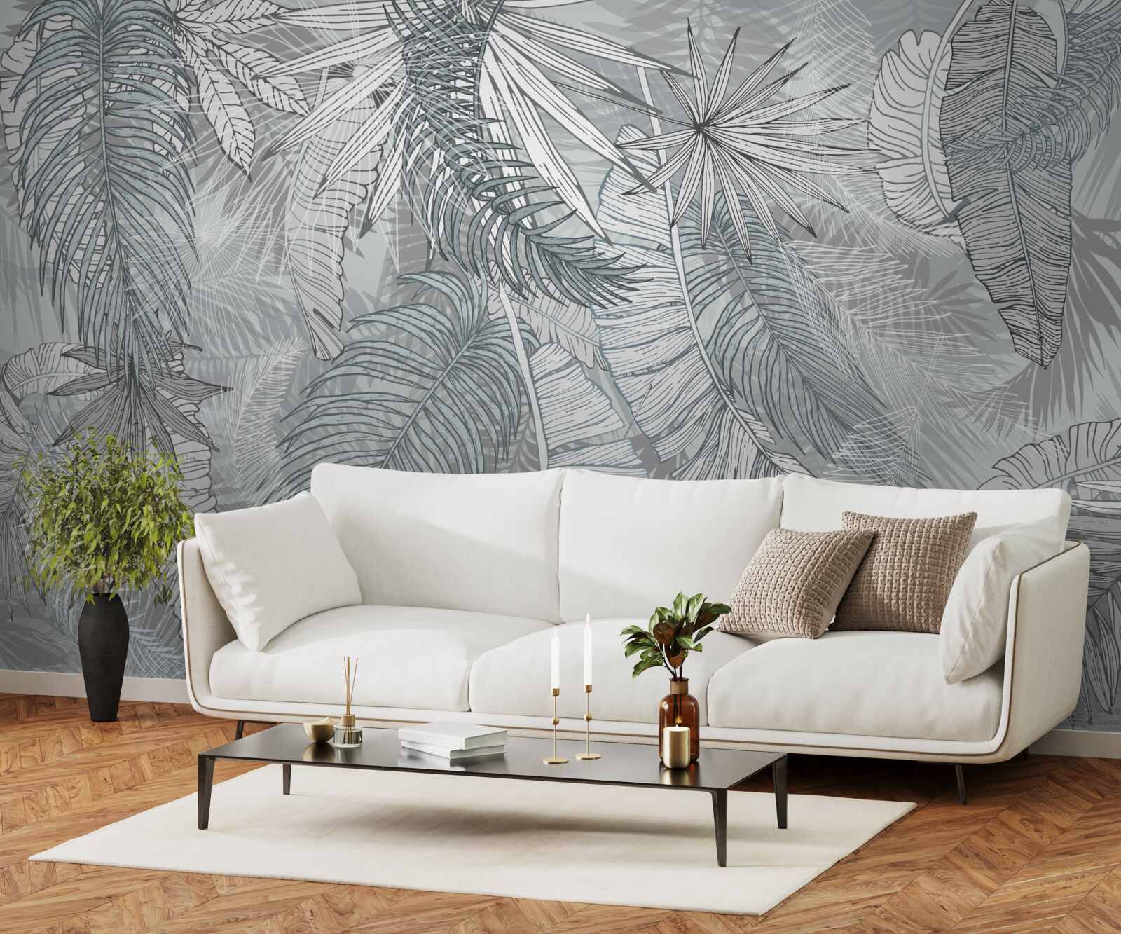 Fototapeta listy tropickej vegetácie