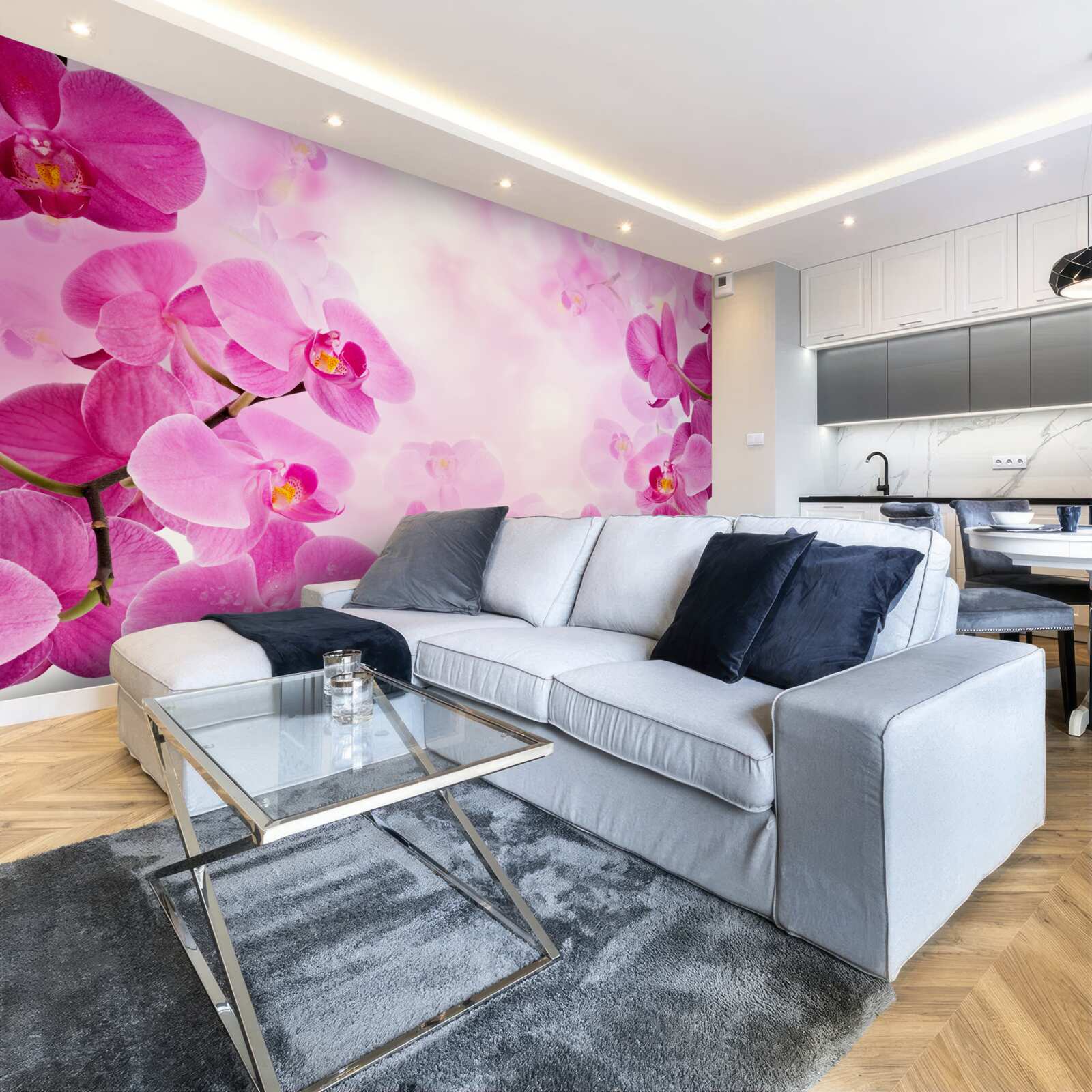 Fototapeta fialové púčiky orchideí sú veľké