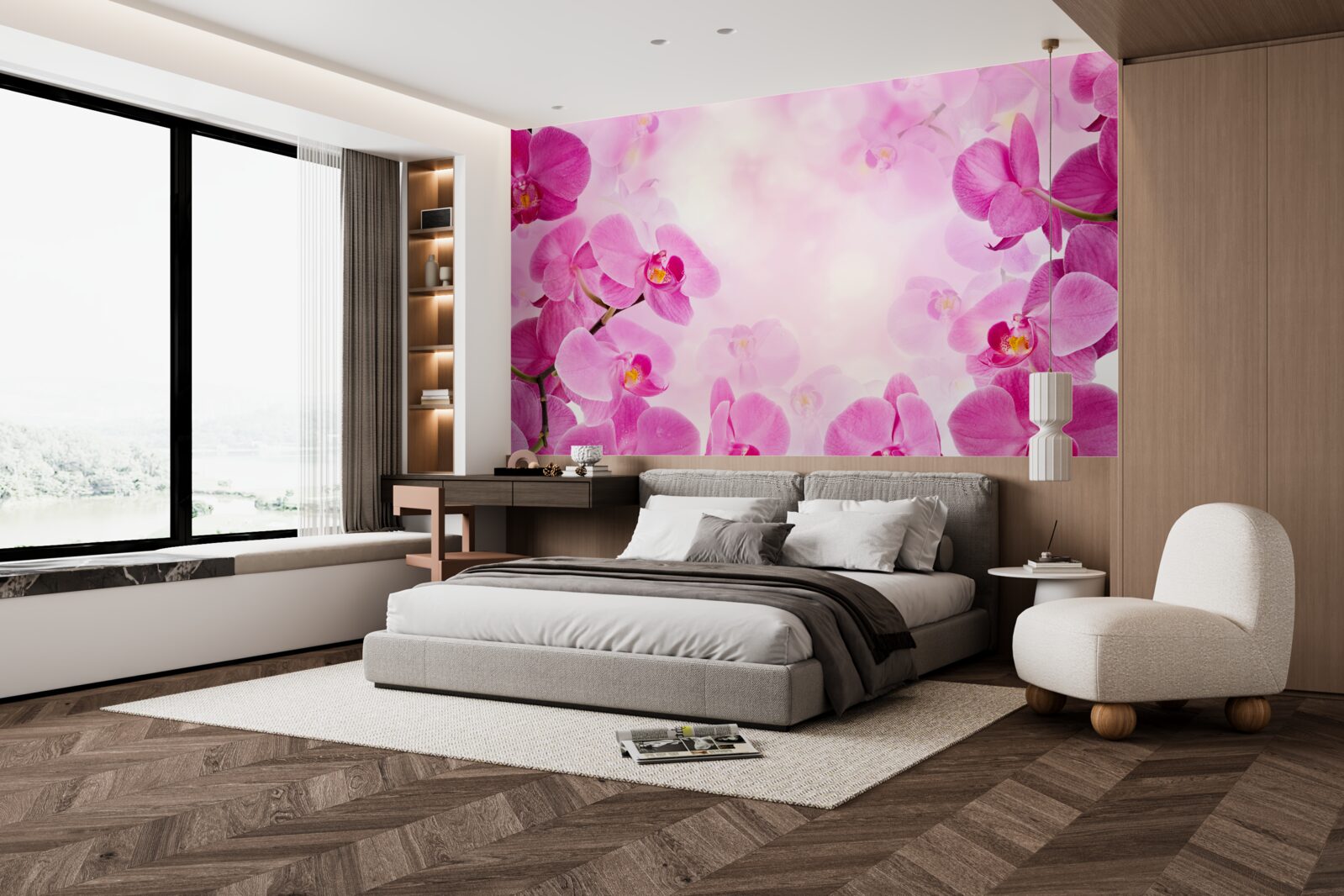 Fototapeta fialové púčiky orchideí sú veľké