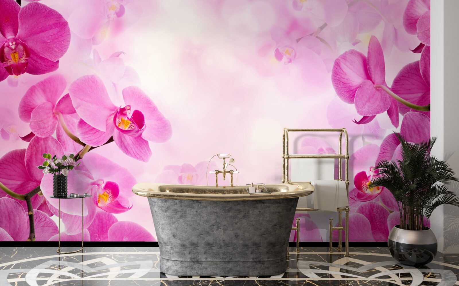 Fototapeta fialové púčiky orchideí sú veľké