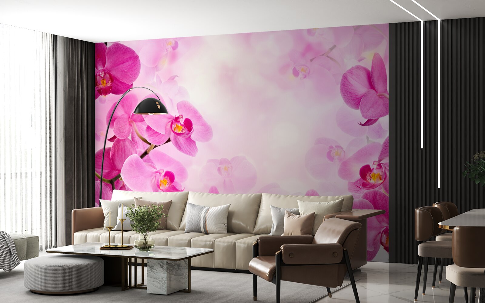 Fototapeta fialové púčiky orchideí sú veľké