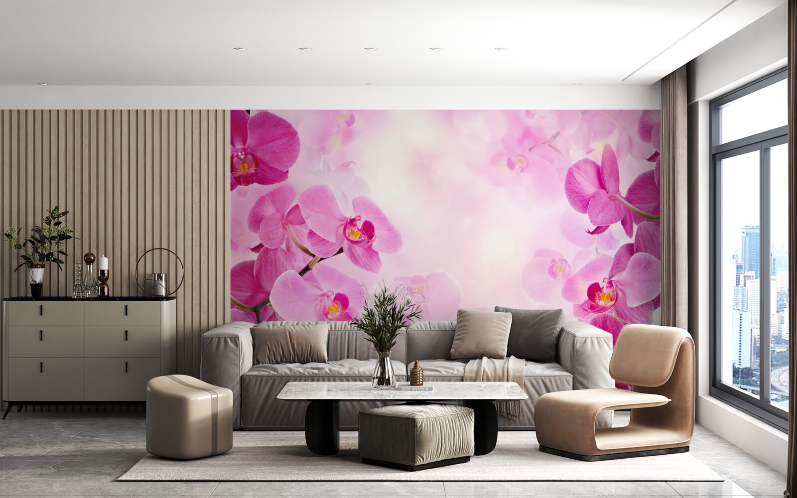 Fototapeta fialové púčiky orchideí sú veľké