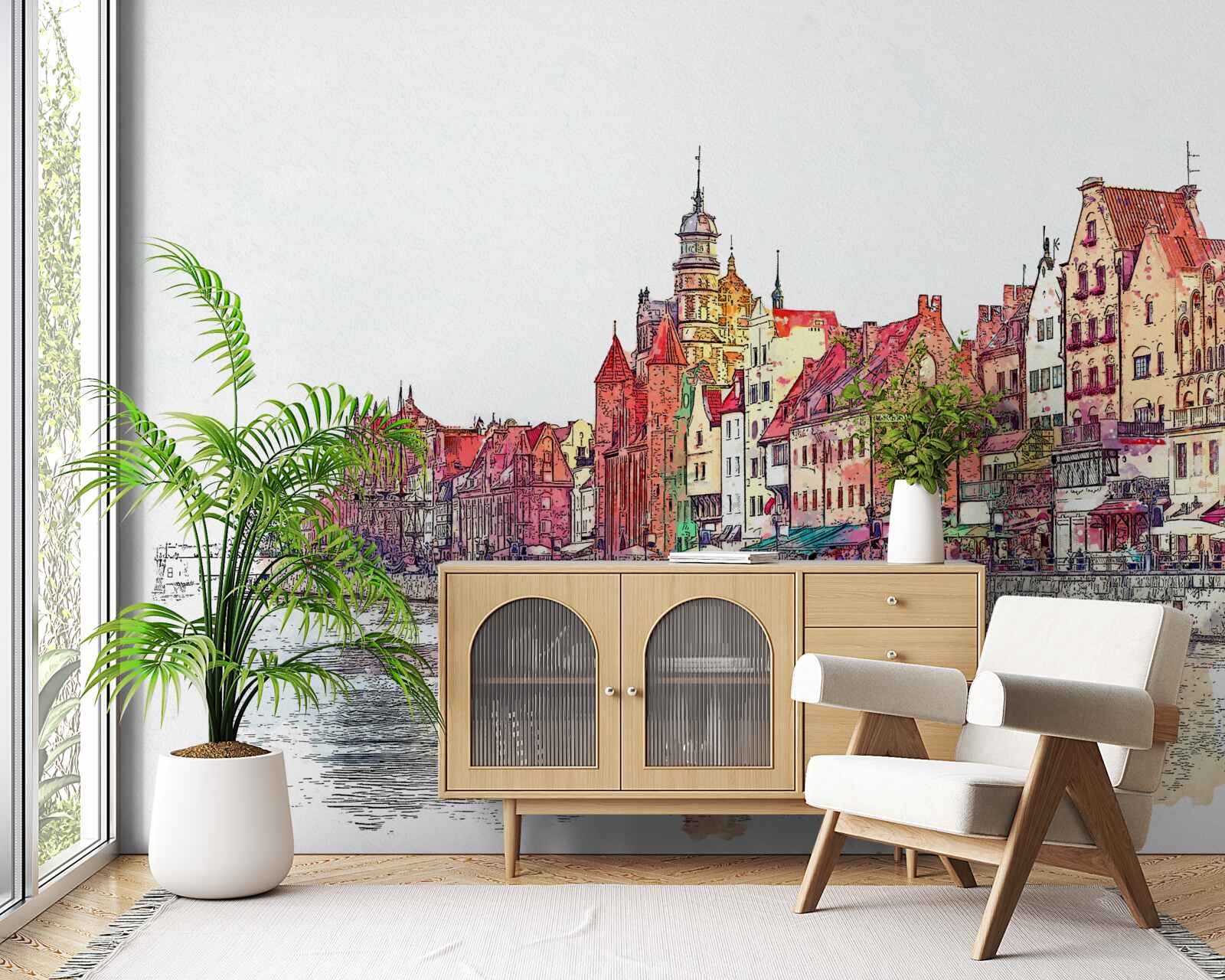 Fototapeta odraz mestskej krásy na vodnej hladine