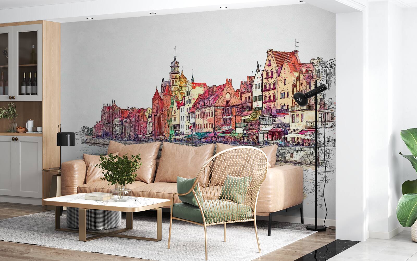 Fototapeta odraz mestskej krásy na vodnej hladine