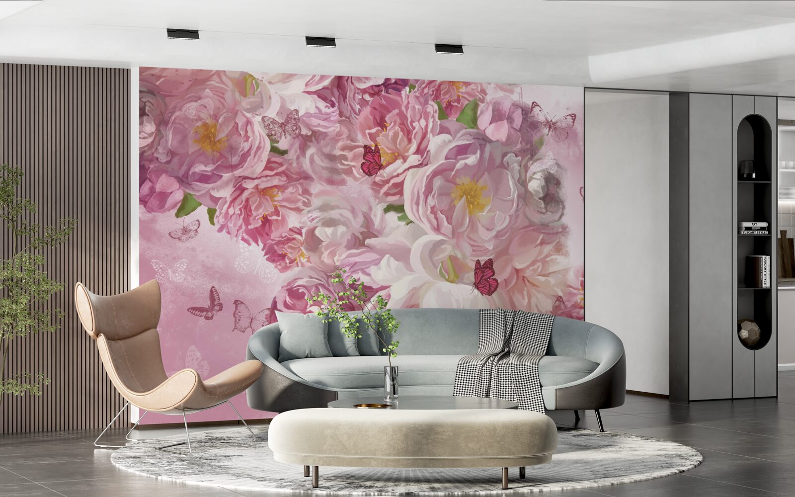 Fototapeta konárik zdobený rozkvitnutými púčikmi