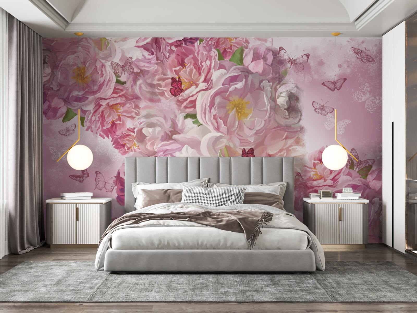 Fototapeta konárik zdobený rozkvitnutými púčikmi