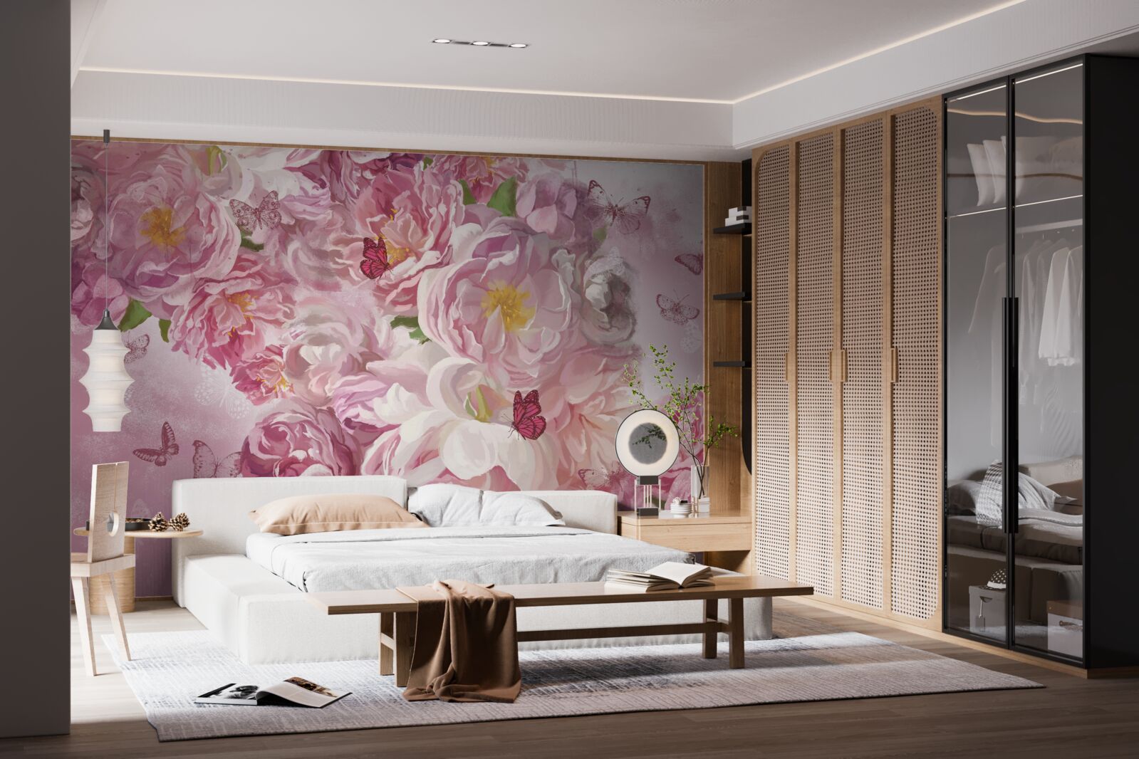 Fototapeta konárik zdobený rozkvitnutými púčikmi