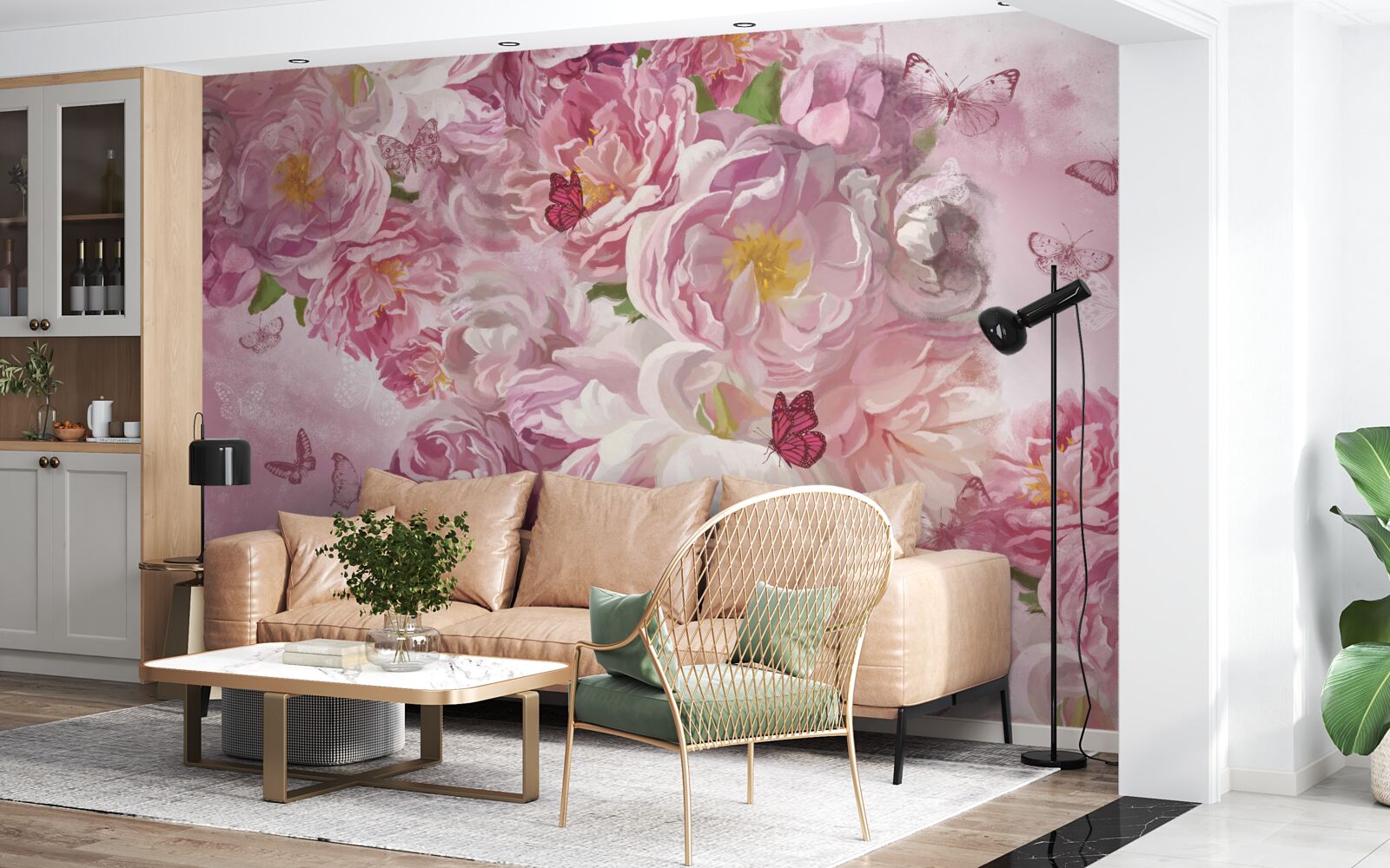 Fototapeta konárik zdobený rozkvitnutými púčikmi