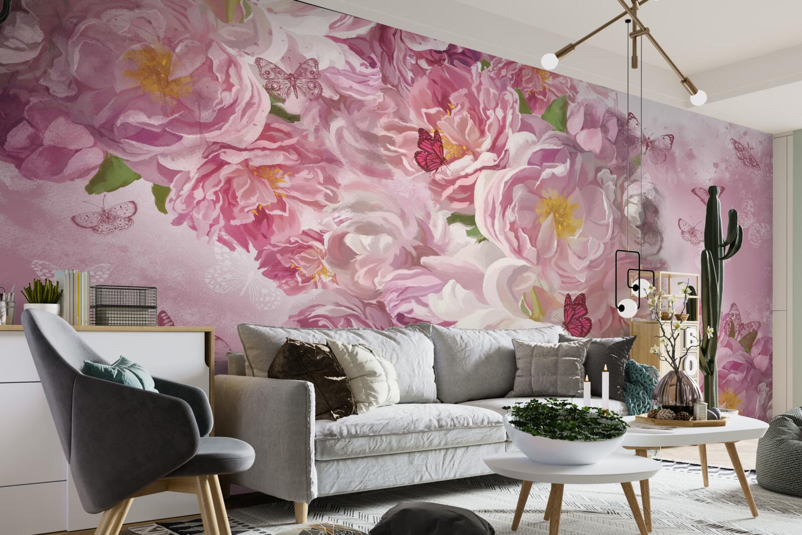 Fototapeta konárik zdobený rozkvitnutými púčikmi