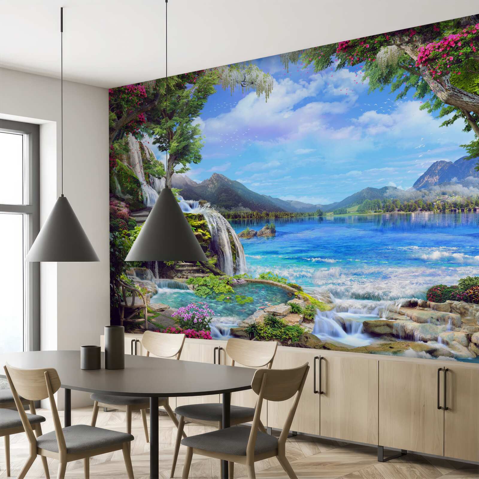 Fototapeta oáza v horách