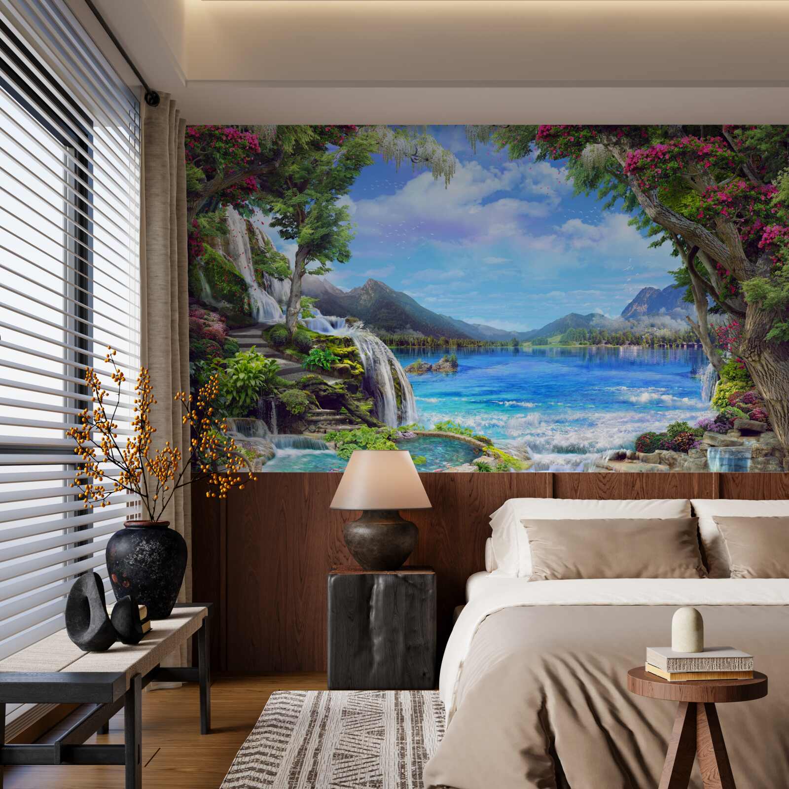 Fototapeta oáza v horách