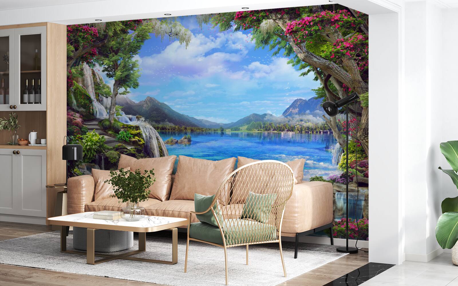 Fototapeta oáza v horách