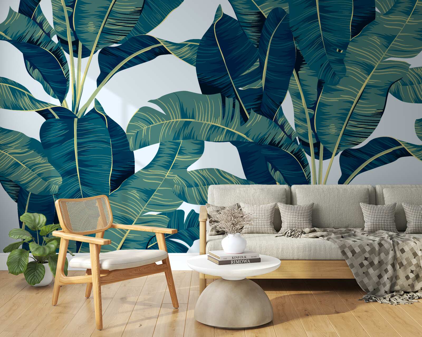 Fototapeta tmavozelené listy paprade sa prepletajú