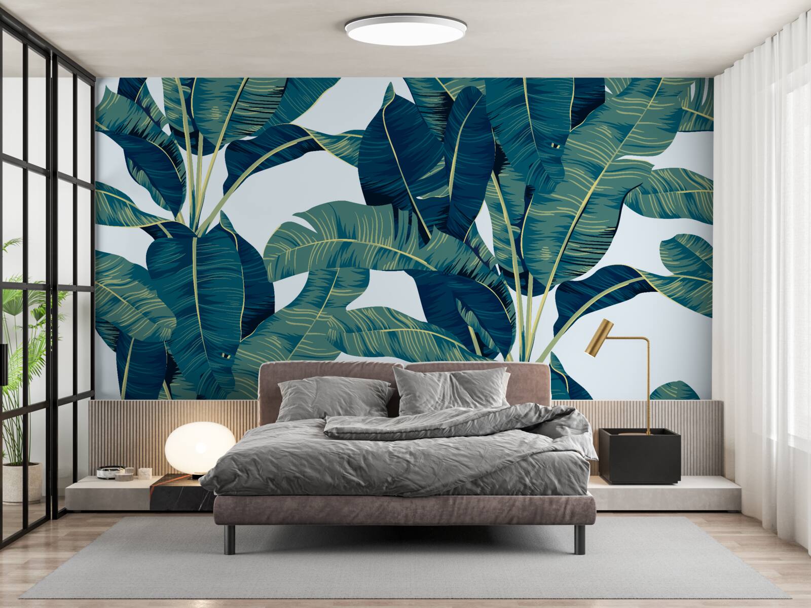 Fototapeta tmavozelené listy paprade sa prepletajú