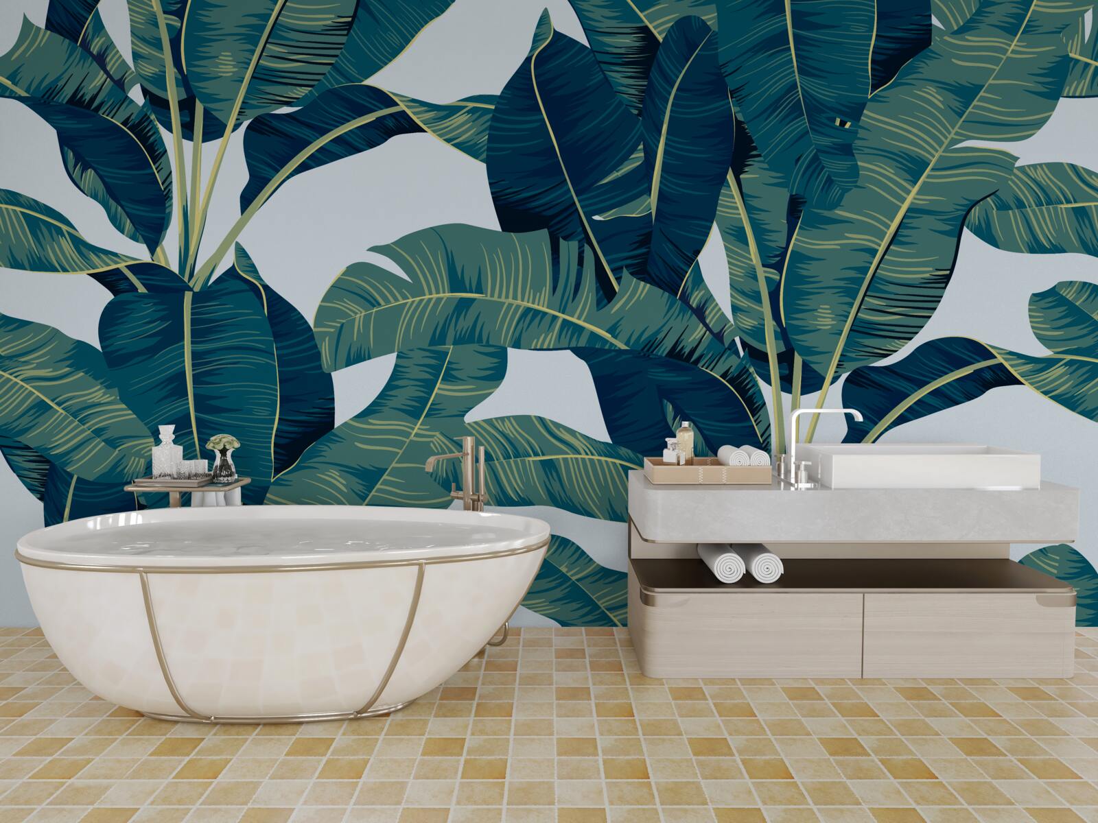 Fototapeta tmavozelené listy paprade sa prepletajú