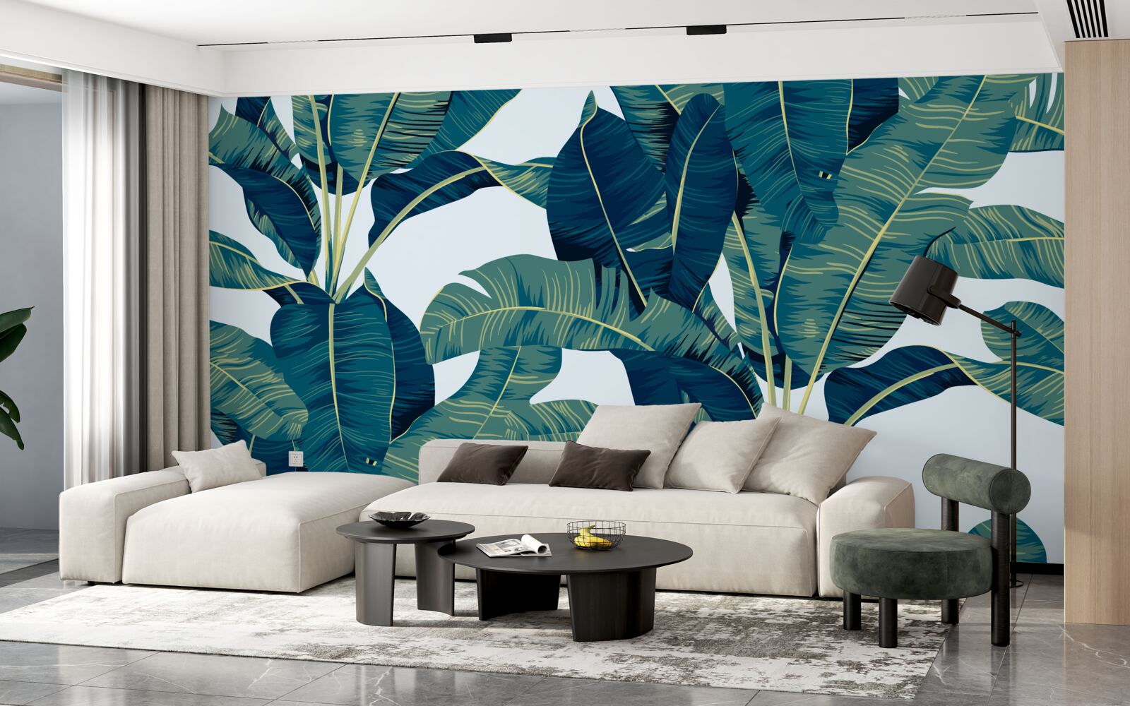 Fototapeta tmavozelené listy paprade sa prepletajú