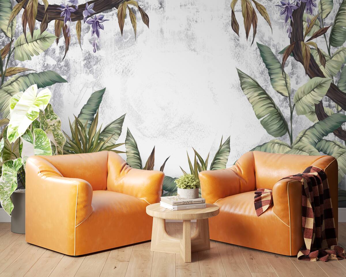 Fototapeta listy tropickej flóry sú zelené