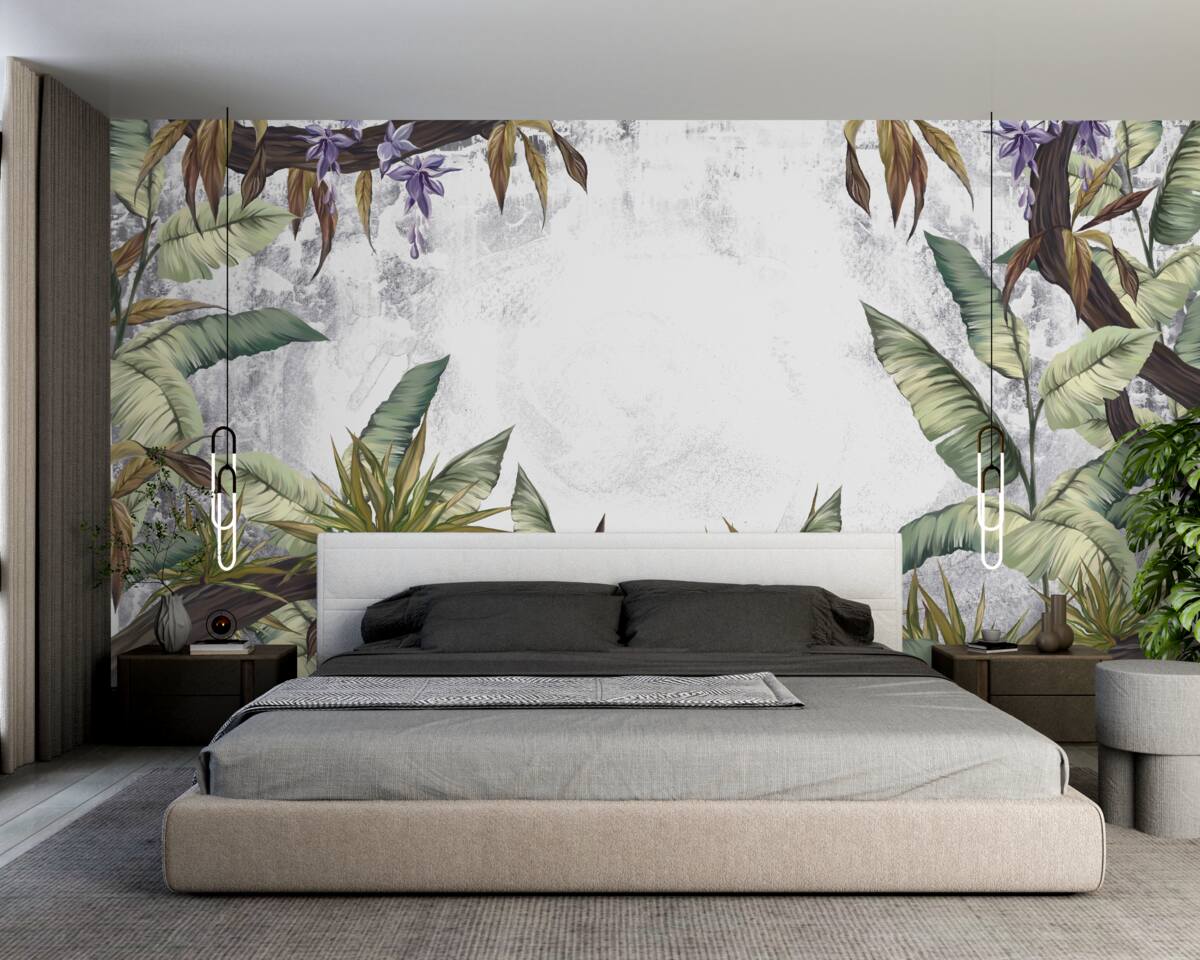 Fototapeta listy tropickej flóry sú zelené