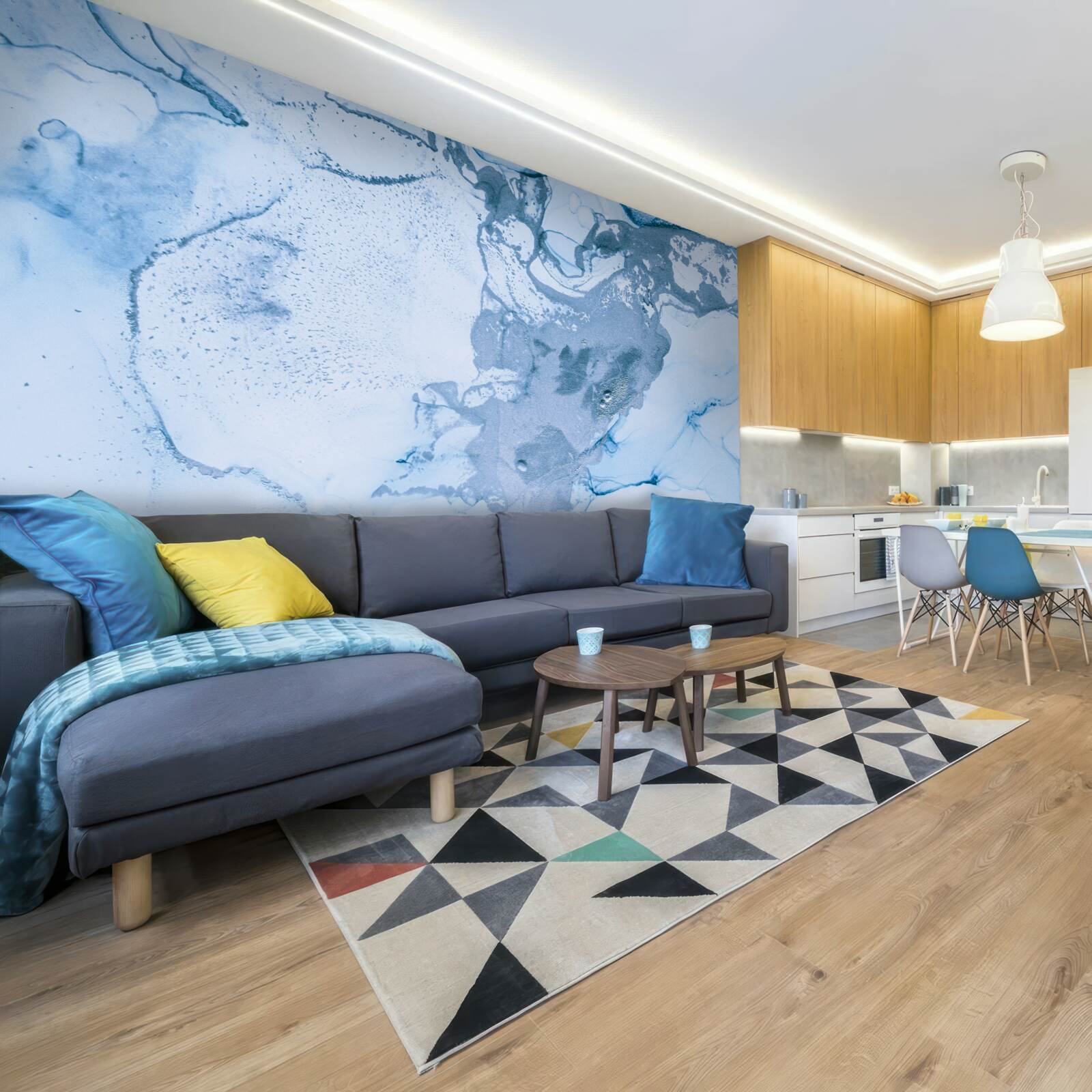 Fototapeta kombinácia tyrkysových a modrých morských vĺn