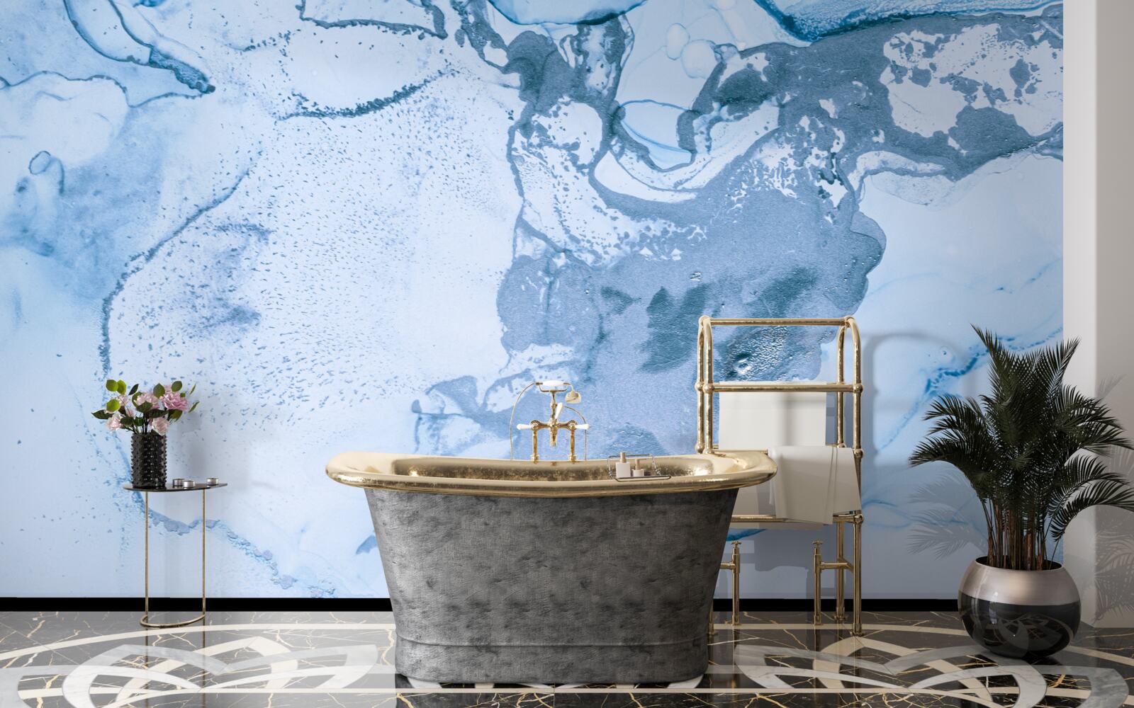 Fototapeta kombinácia tyrkysových a modrých morských vĺn