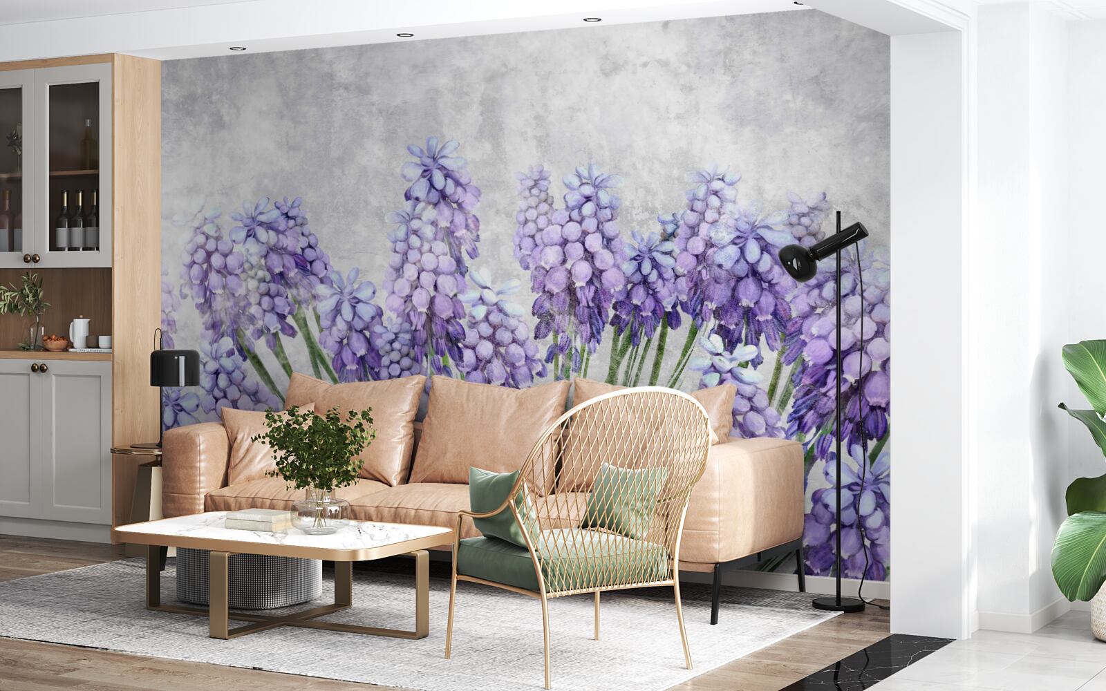 Fototapeta Lúka krásnych fialových kvetov