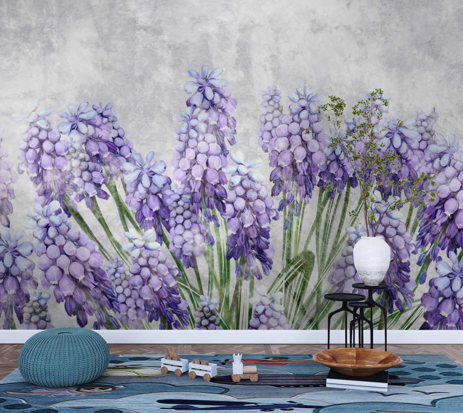 Fototapeta Lúka krásnych fialových kvetov