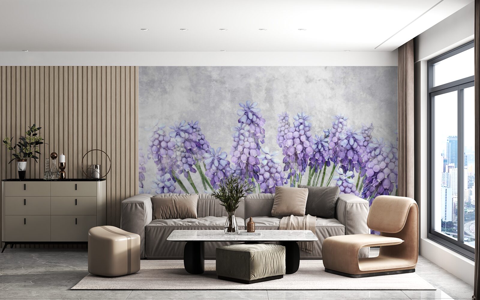 Fototapeta Lúka krásnych fialových kvetov