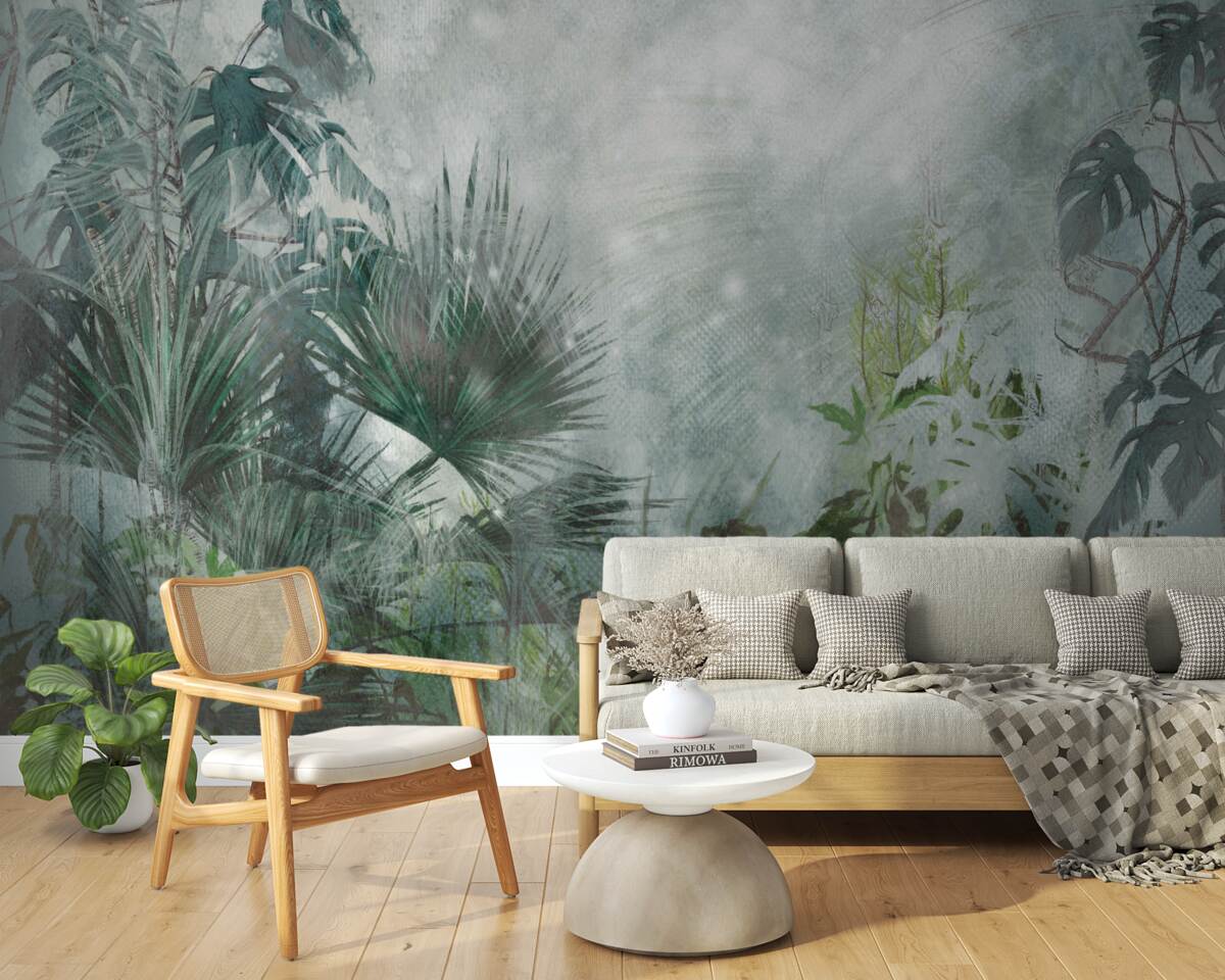 Fototapeta tropické ráno na vode zahalené v hmle