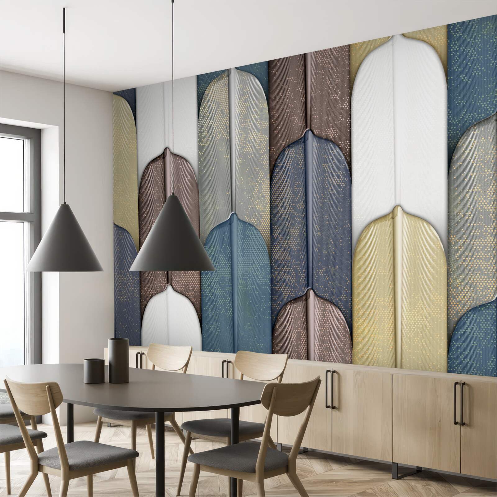 Fototapeta les posiaty jesenným lístím