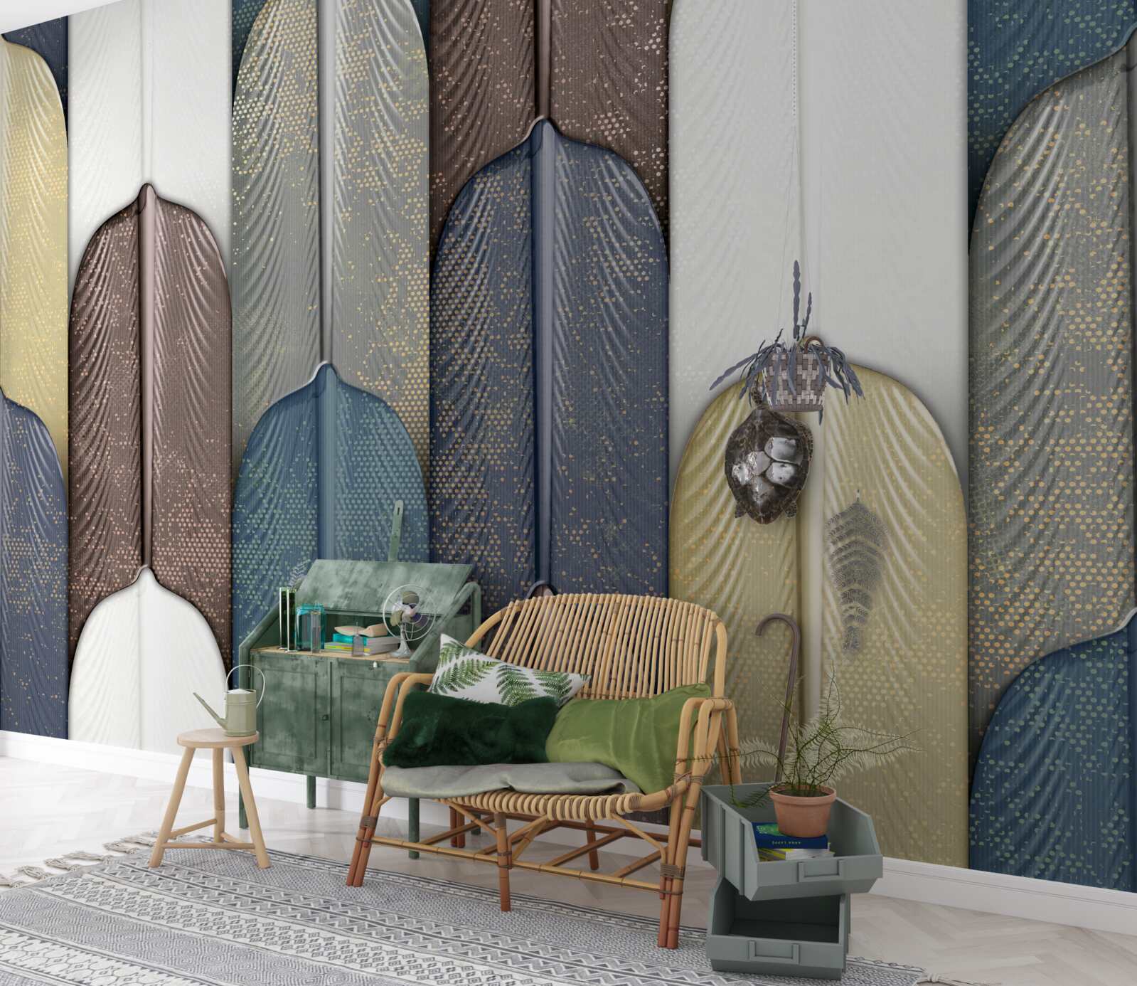 Fototapeta les posiaty jesenným lístím