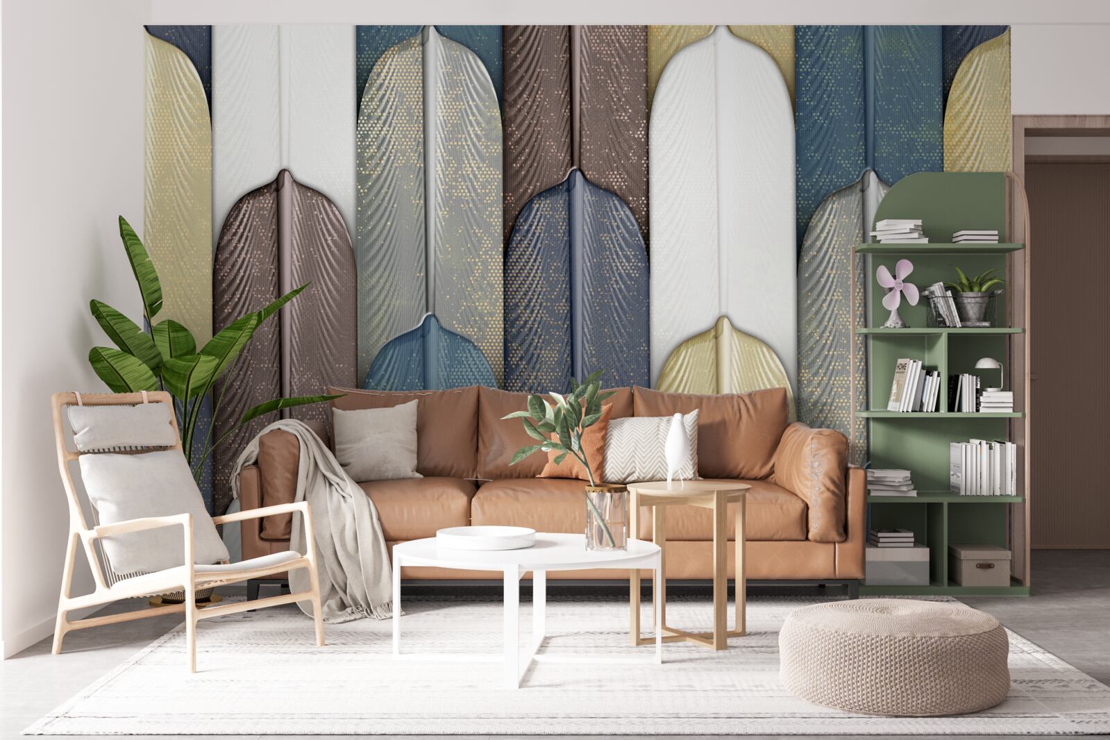 Fototapeta les posiaty jesenným lístím