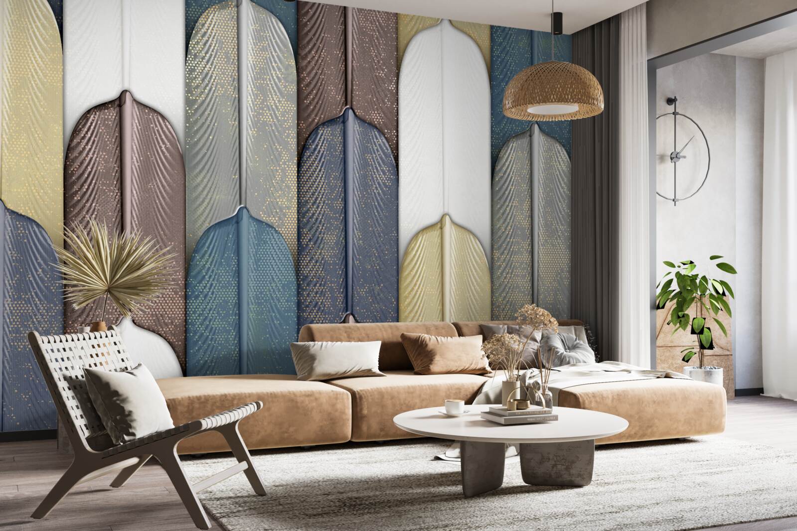 Fototapeta les posiaty jesenným lístím