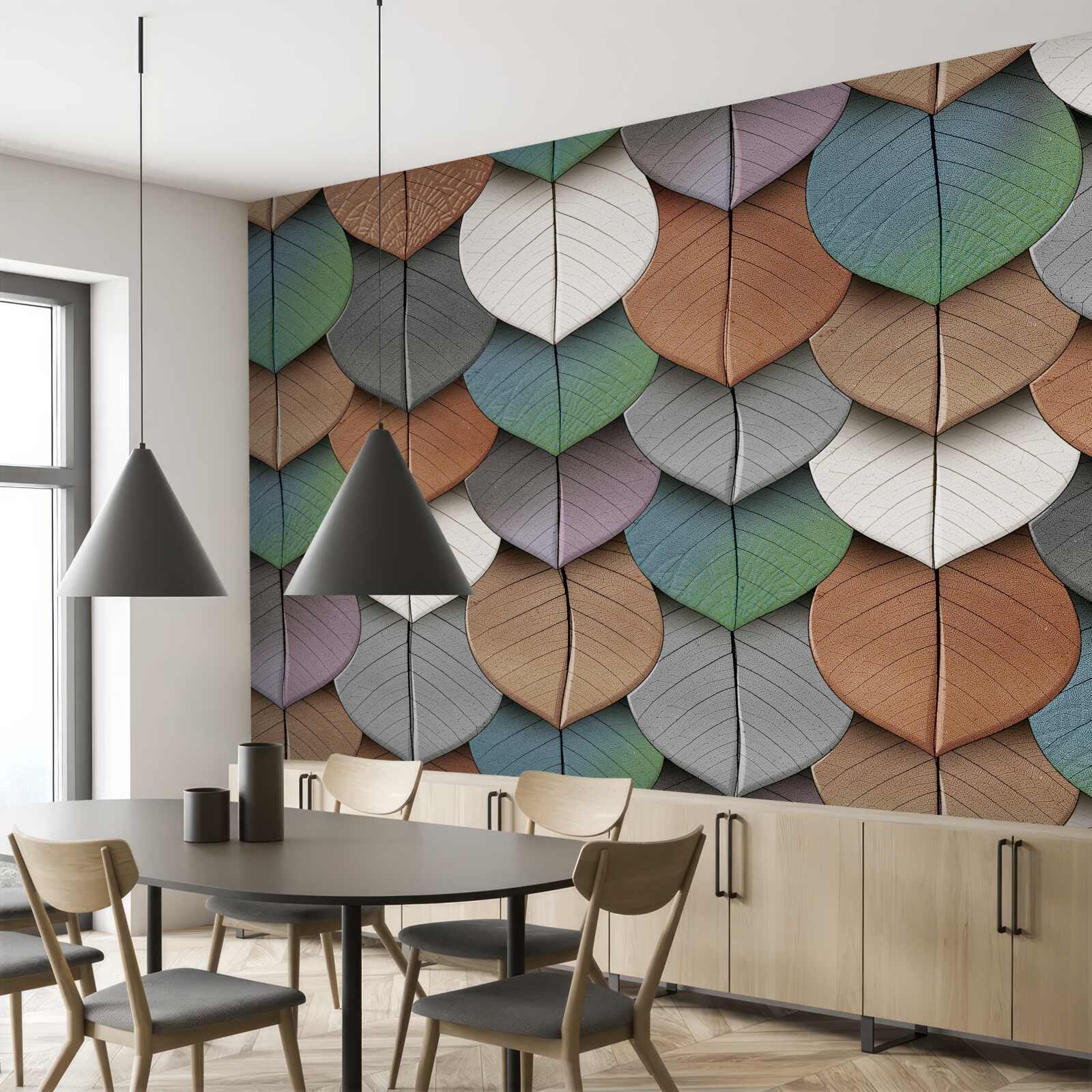 Fototapeta jesenné lístie a abstrakcia kvetov