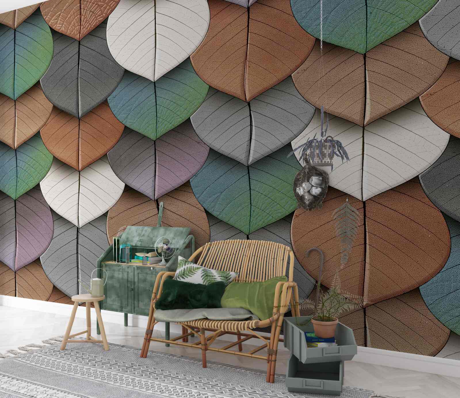 Fototapeta jesenné lístie a abstrakcia kvetov