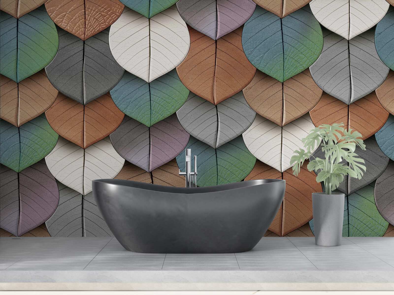 Fototapeta jesenné lístie a abstrakcia kvetov