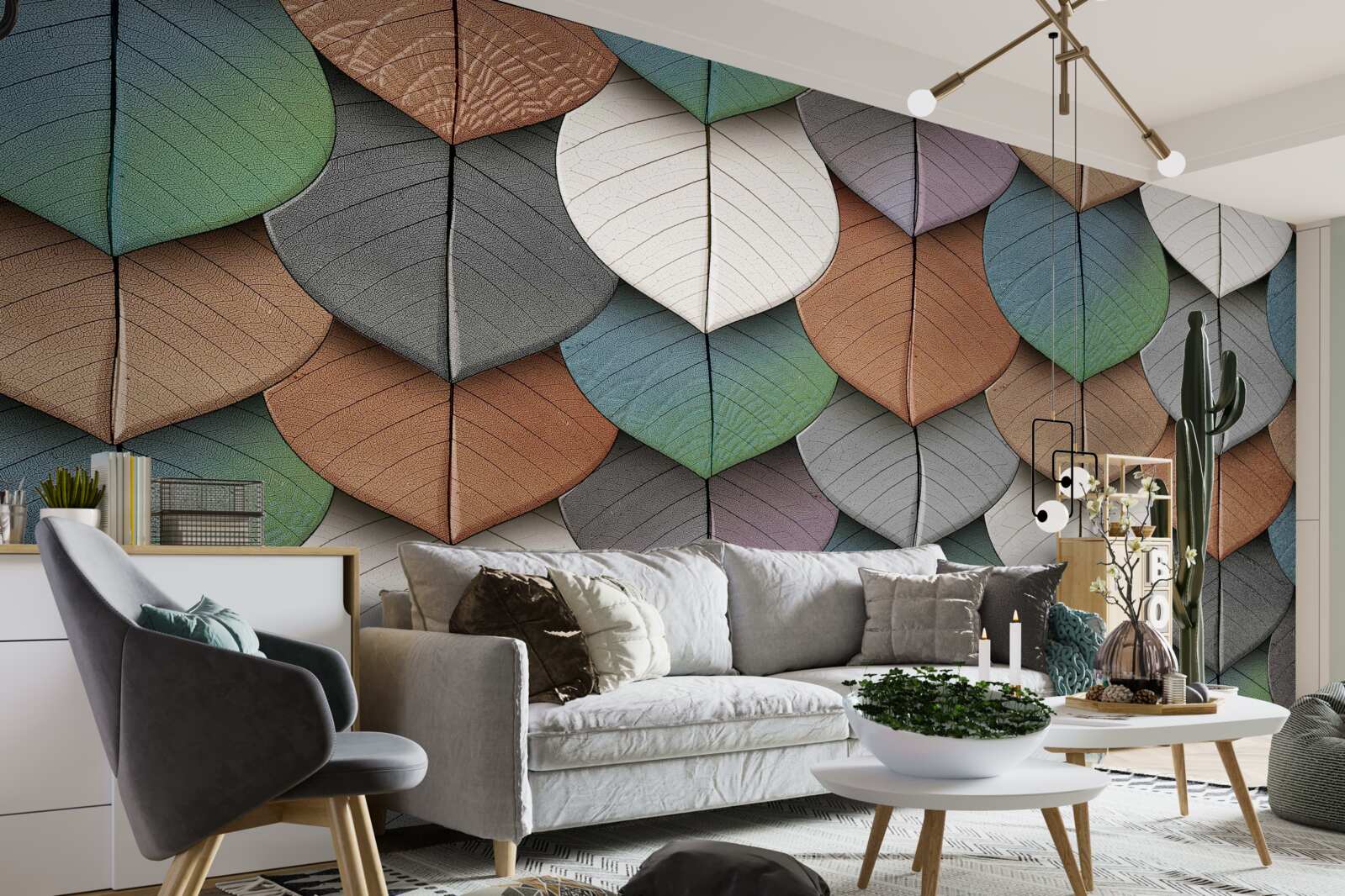 Fototapeta jesenné lístie a abstrakcia kvetov