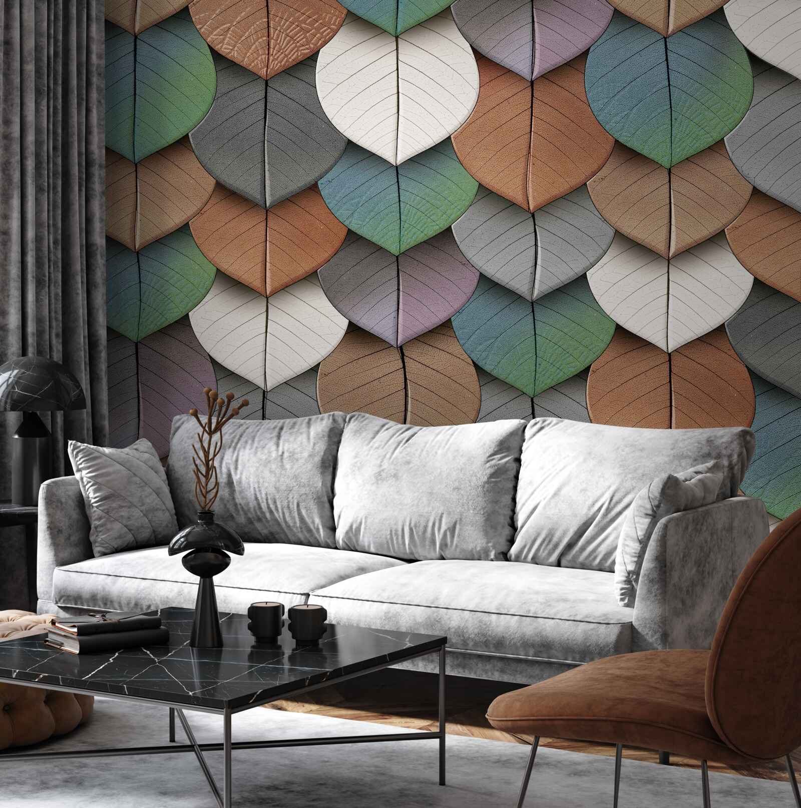 Fototapeta jesenné lístie a abstrakcia kvetov