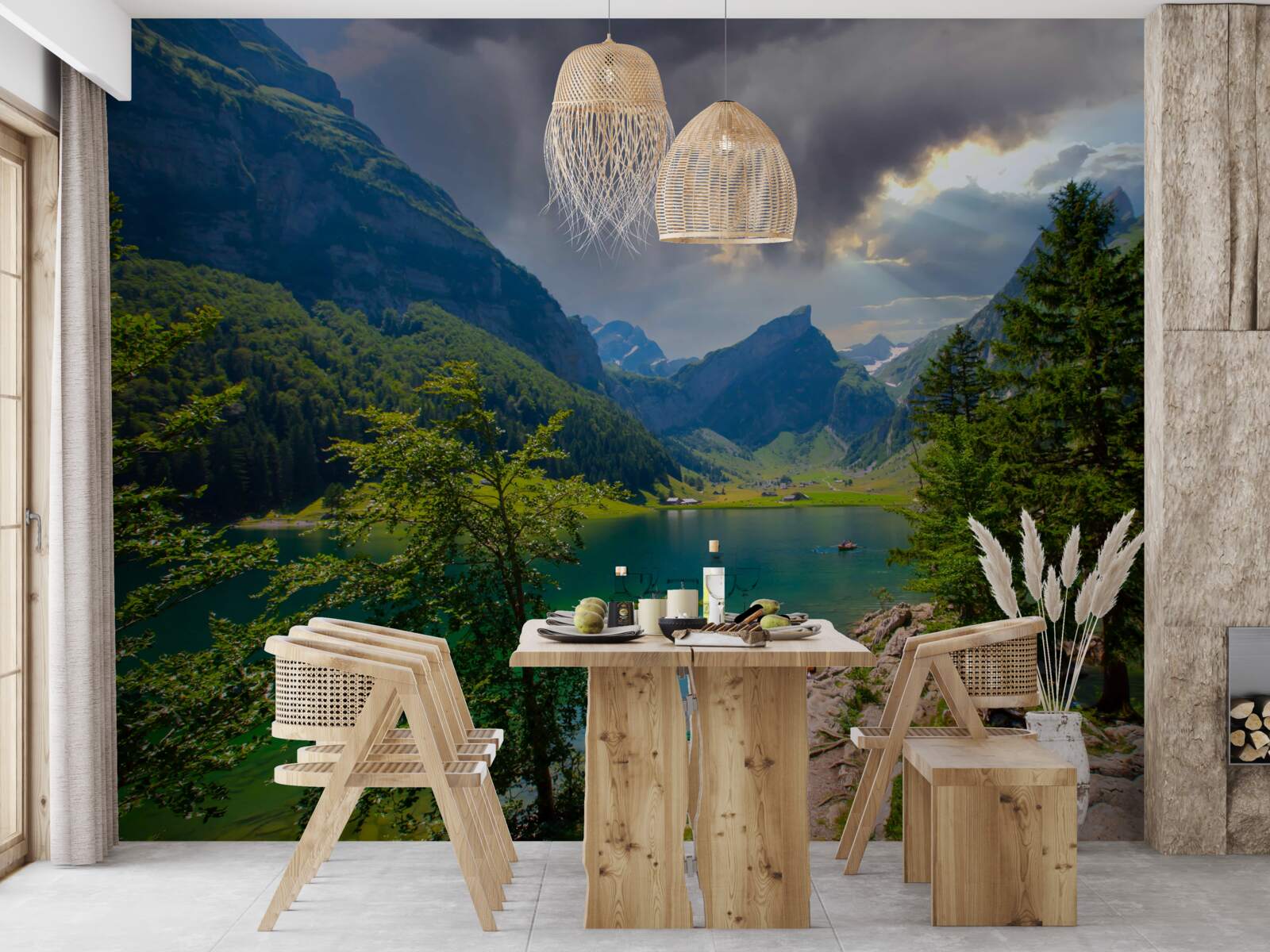 Fototapeta horské jazero čoskoro zahalia dažďové mraky