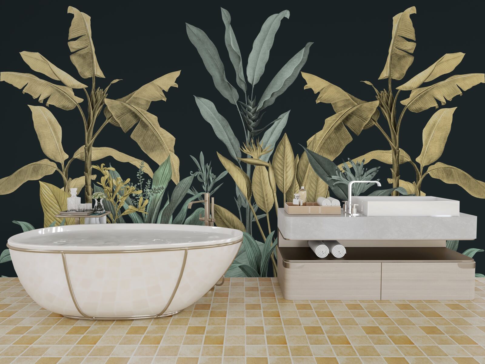 Fototapeta množstvo odtieňov tropických rastlín