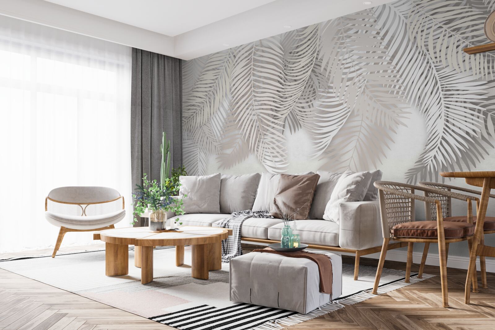 Fototapeta visiace palmové listy