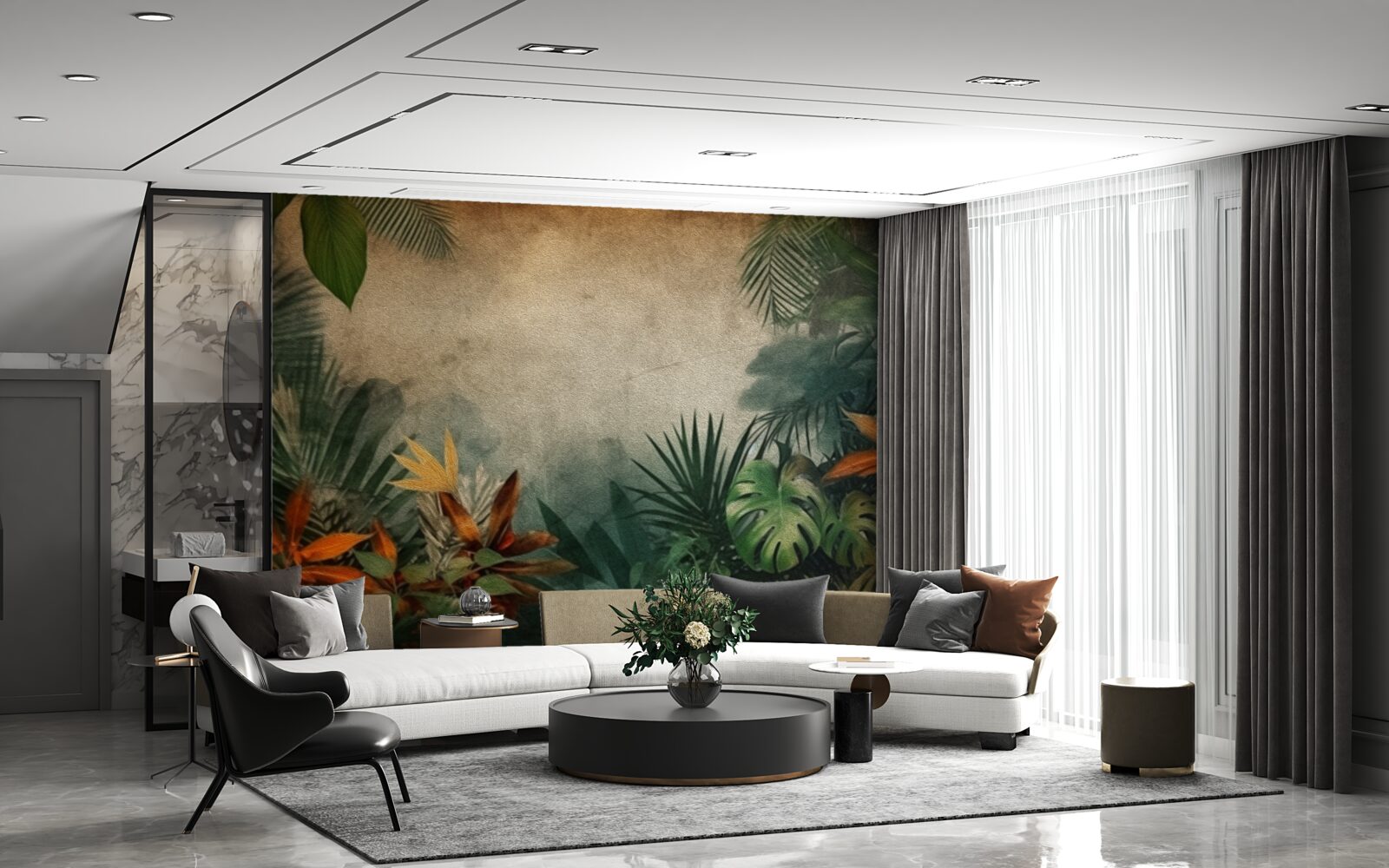 Fototapeta dážď v tropickej džungli