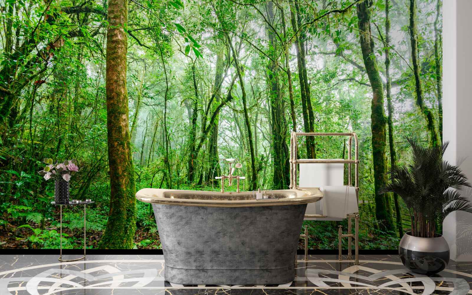 Fototapeta les osviežený po daždi sa zmenil na smaragd