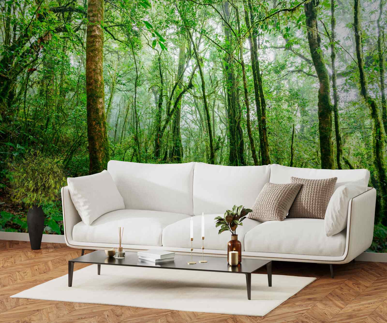 Fototapeta les osviežený po daždi sa zmenil na smaragd