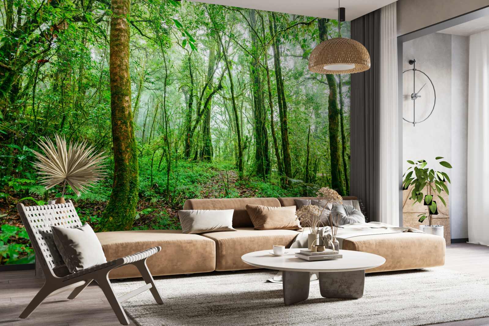 Fototapeta les osviežený po daždi sa zmenil na smaragd