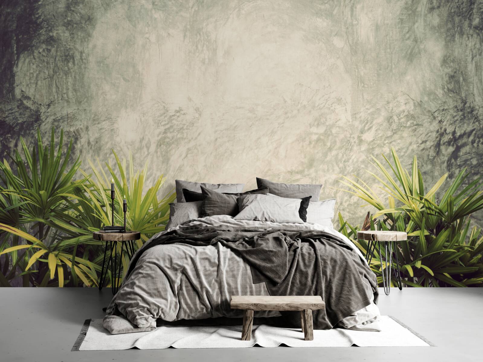 Fototapeta hmlistá prikrývka pokrýva zelené rastliny v džungli